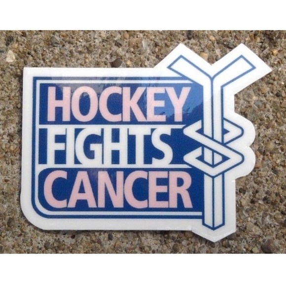 hockey fights cancer sticker
